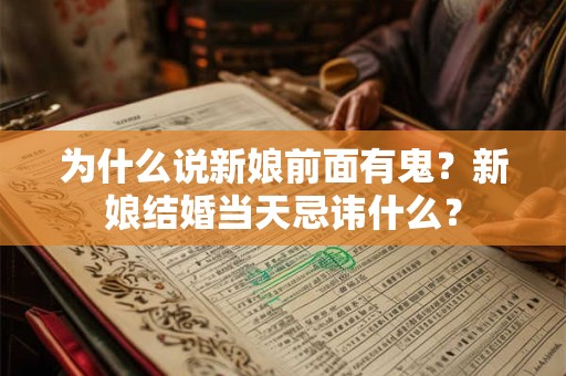为什么说新娘前面有鬼？新娘结婚当天忌讳什么？