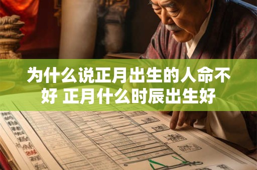 为什么说正月出生的人命不好 正月什么时辰出生好