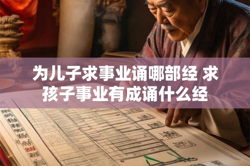 为儿子求事业诵哪部经 求孩子事业有成诵什么经