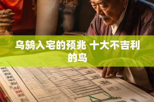 乌鸫入宅的预兆 十大不吉利的鸟