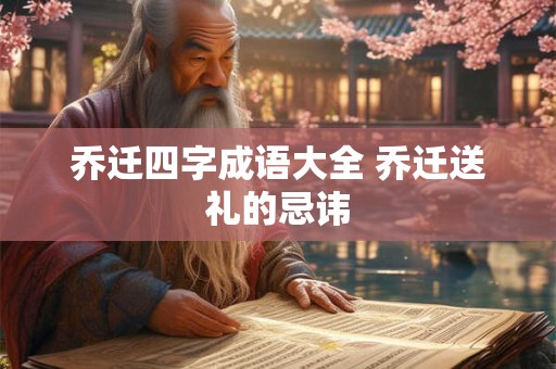 乔迁四字成语大全 乔迁送礼的忌讳