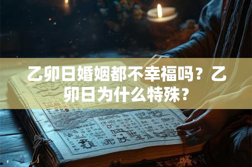 乙卯日婚姻都不幸福吗？乙卯日为什么特殊？
