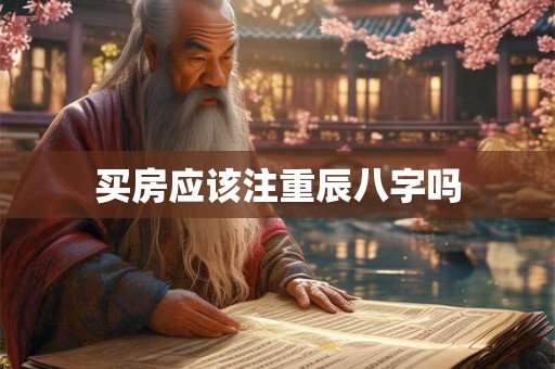 买房应该注重辰八字吗