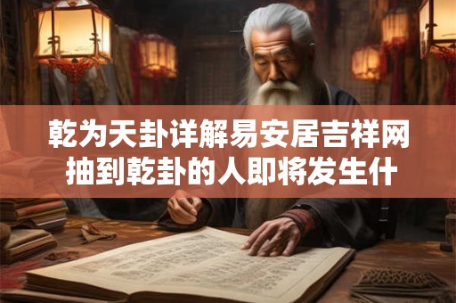 乾为天卦详解易安居吉祥网 抽到乾卦的人即将发生什么