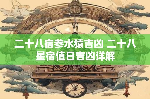二十八宿参水猿吉凶 二十八星宿值日吉凶详解
