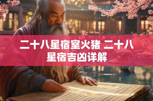 二十八星宿室火猪 二十八星宿吉凶详解