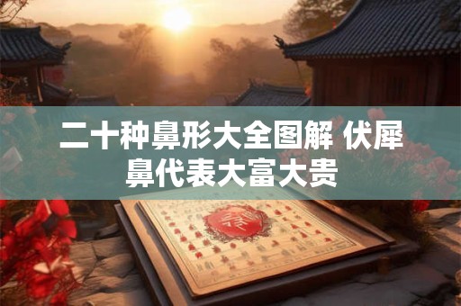 二十种鼻形大全图解 伏犀鼻代表大富大贵