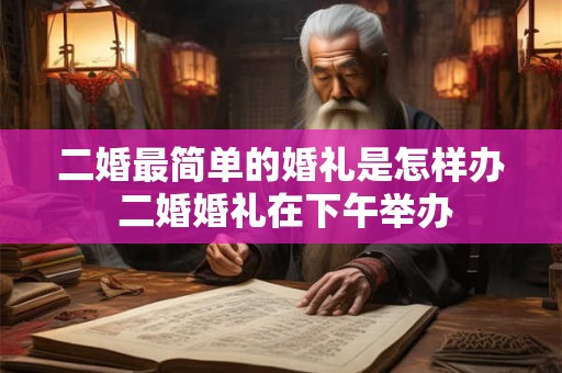 二婚最简单的婚礼是怎样办 二婚婚礼在下午举办