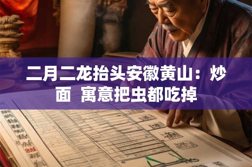 二月二龙抬头安徽黄山：炒面  寓意把虫都吃掉