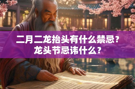 二月二龙抬头有什么禁忌？龙头节忌讳什么？