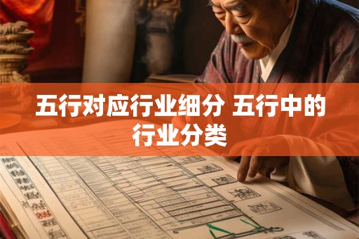 五行对应行业细分 五行中的行业分类