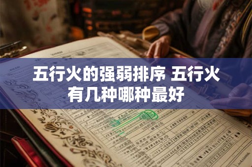 五行火的强弱排序 五行火有几种哪种最好