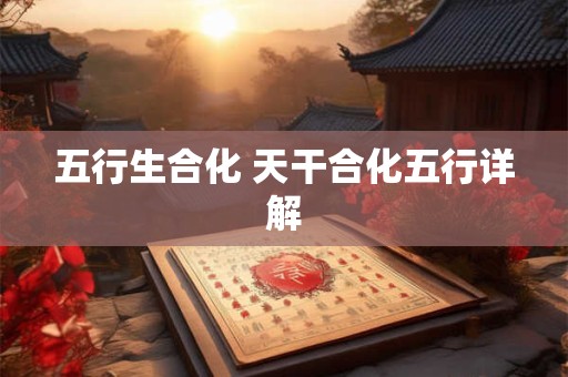 五行生合化 天干合化五行详解