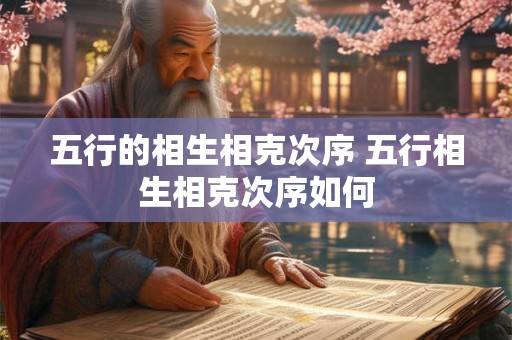 五行的相生相克次序 五行相生相克次序如何