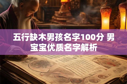 五行缺木男孩名字100分 男宝宝优质名字解析