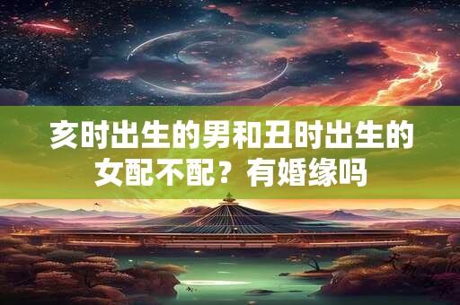 亥时出生的女生和巳时男的婚姻好不好？婚配相冲么