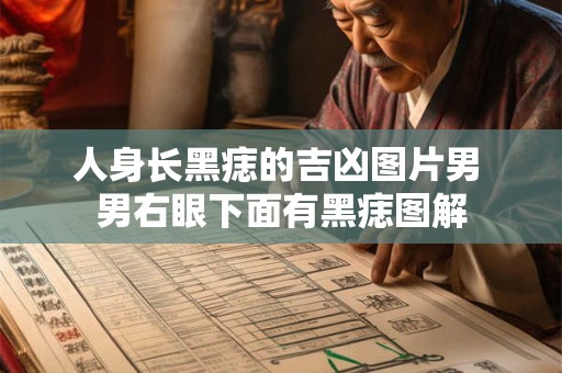 人身长黑痣的吉凶图片男 男右眼下面有黑痣图解