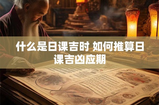 什么是日课吉时 如何推算日课吉凶应期