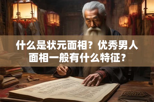 什么是状元面相？优秀男人面相一般有什么特征？