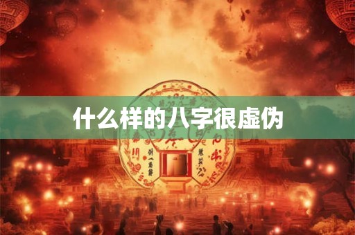什么样的八字很虚伪