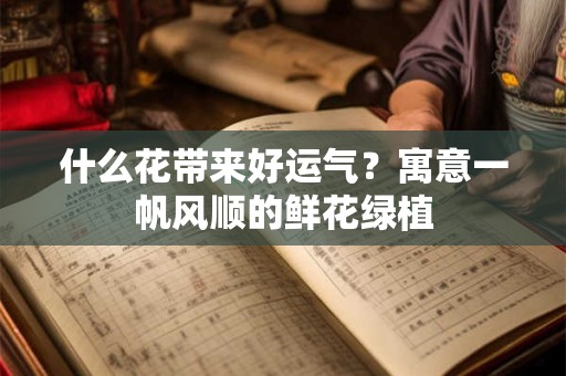什么花带来好运气？寓意一帆风顺的鲜花绿植