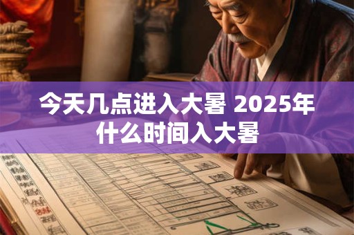 今天几点进入大暑 2025年什么时间入大暑