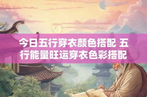 今日五行穿衣颜色搭配 五行能量旺运穿衣色彩搭配