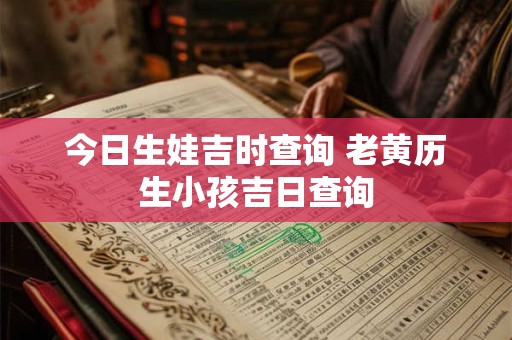 今日生孩子的良辰吉时 今日生孩子时辰吉凶查询