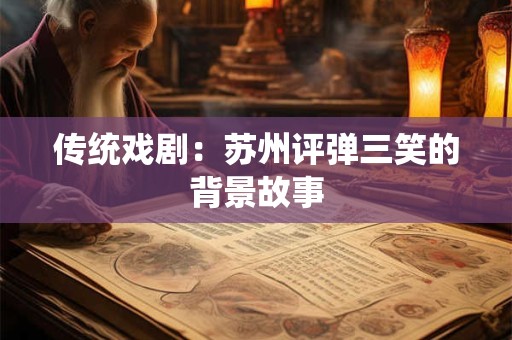传统戏剧：苏州评弹三笑的背景故事