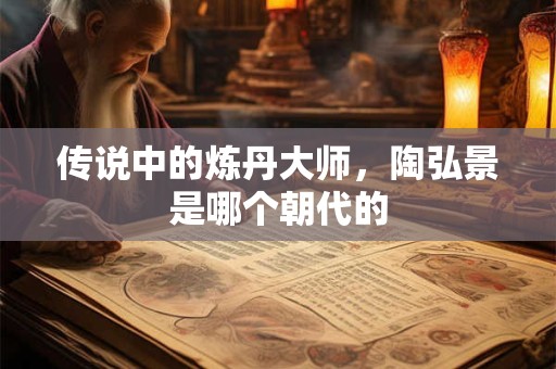 传说中的炼丹大师，陶弘景是哪个朝代的