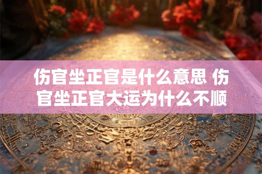 伤官坐正官是什么意思 伤官坐正官大运为什么不顺