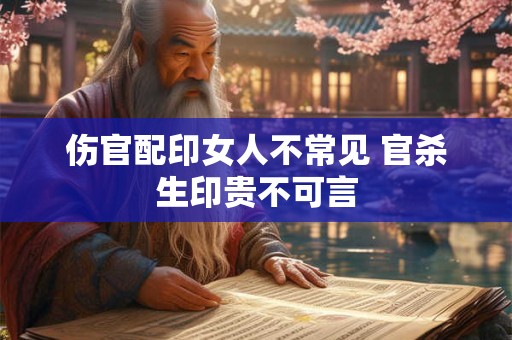 伤官配印女人不常见 官杀生印贵不可言