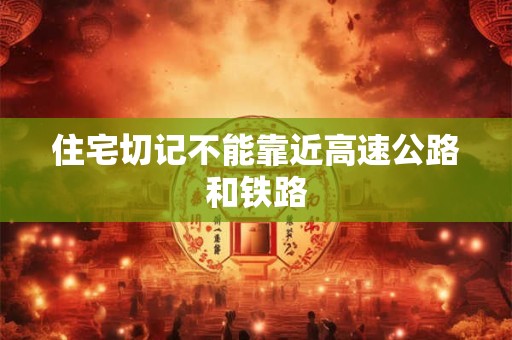 住宅切记不能靠近高速公路和铁路