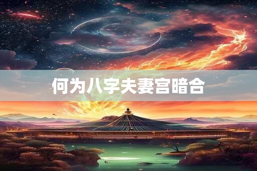 何为八字夫妻宫暗合