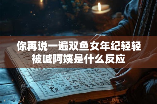 你再说一遍双子女年纪轻轻被喊阿姨是什么反应