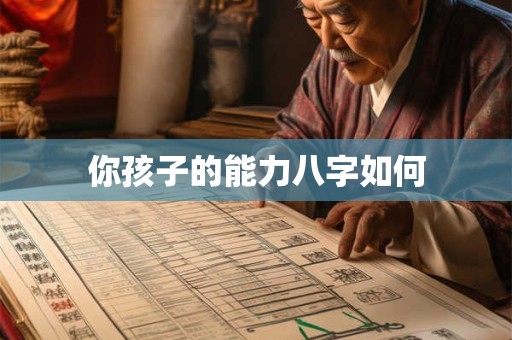 你孩子的能力八字如何