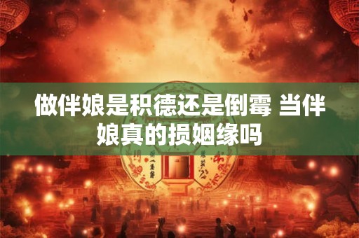 做伴娘会倒霉是什么说法 做伴娘后运气很差吗