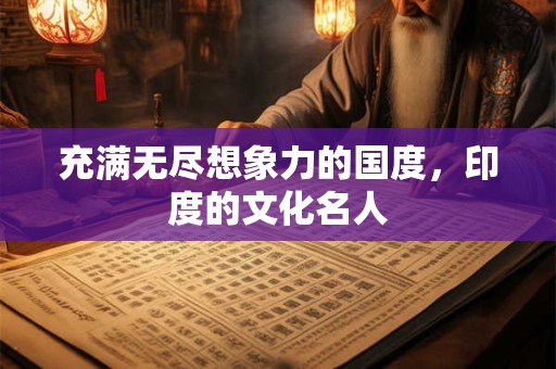 充满无尽想象力的国度，印度的文化名人
