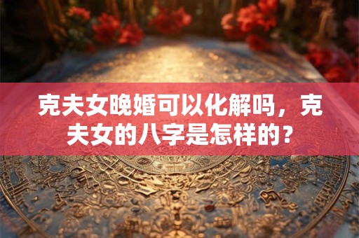 克夫女是身体问题吗？女人克夫的表现