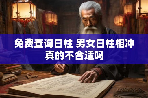 免费查询日柱 男女日柱相冲真的不合适吗