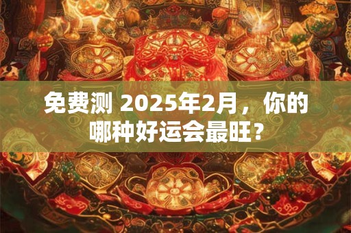 免费测 2025年2月，你的哪种好运会最旺？