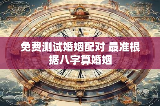 免费测试婚姻配对 最准根据八字算婚姻