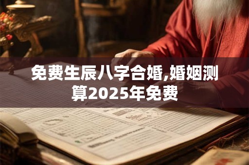 免费生辰八字合婚,婚姻测算2025年免费