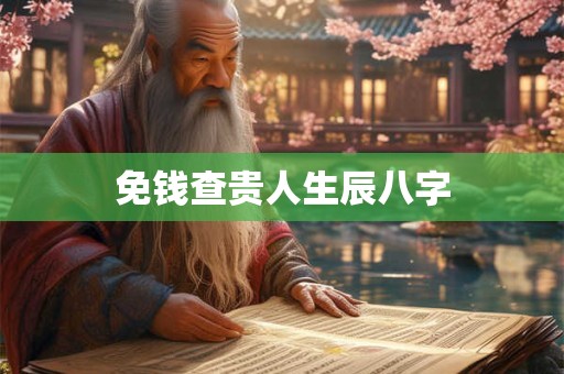 免钱查贵人生辰八字