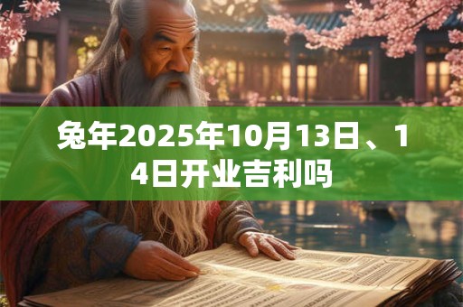 兔年2025年10月13日、14日开业吉利吗