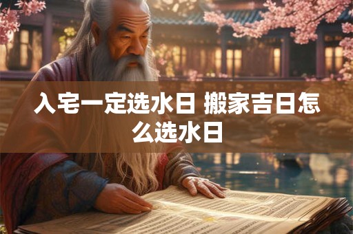 入宅一定选水日 搬家吉日怎么选水日