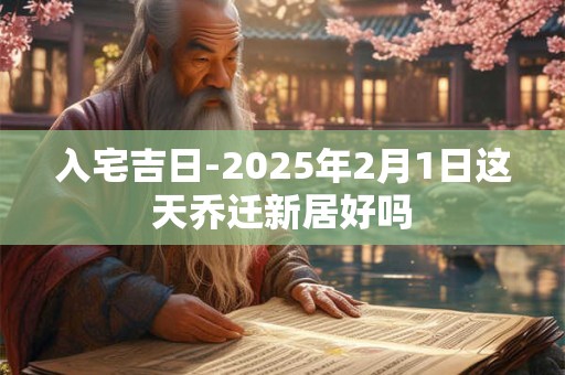 入宅吉日-2025年2月1日这天乔迁新居好吗