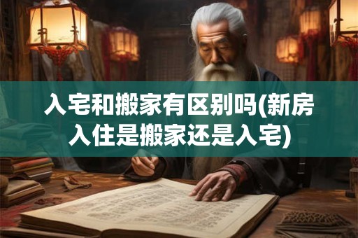 入宅和搬家有区别吗(新房入住是搬家还是入宅)