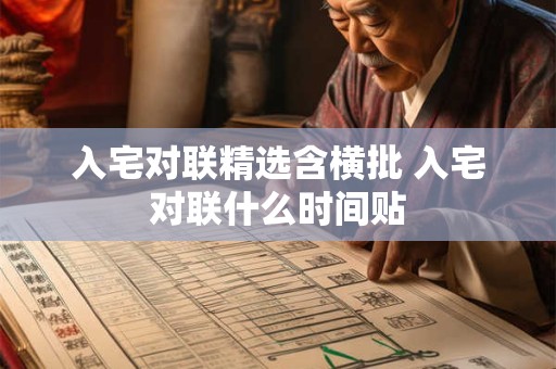 入宅对联精选含横批 入宅对联什么时间贴