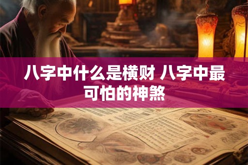 八字中什么是横财 八字中最可怕的神煞